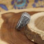 انگشتر حرز امام جواد (ع) نقره مردانه دست ساز طرح گوهرشاد - Image 3