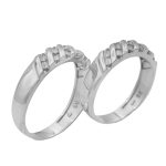 ست حلقه نقره زنانه و مردانه طرح صبا