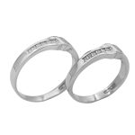 ست حلقه نقره زنانه و مردانه طرح احساس