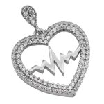 گردنبند فانتزی دخترانه نقره طرح احساس