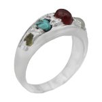 انگشتر چند سنگ نقره دست ساز زنانه و مردانه طرح سبحان + حرز امام جواد (ع)