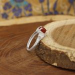 انگشتر چند سنگ نقره زنانه طرح نورا - Image 3