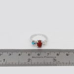 انگشتر چند سنگ نقره زنانه طرح نورا - Image 4