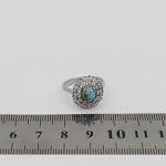 انگشتر فیروزه نیشابوری نقره زنانه طرح عالیه - Image 4