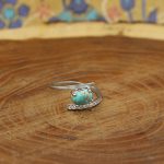 انگشتر فیروزه نیشابوری نقره زنانه طرح راضیه - Image 3