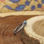 انگشتر فیروزه نیشابوری نقره زنانه طرح نسترن - Image 3