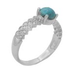 انگشتر فیروزه نیشابوری نقره زنانه طرح سحر