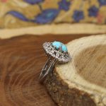 انگشتر فیروزه نیشابوری نقره زنانه طرح عاطفه - Image 3