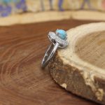 انگشتر فیروزه نیشابوری نقره زنانه طرح شیما - Image 3