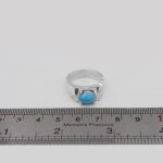 انگشتر فیروزه نیشابوری نقره مردانه دست ساز طرح جمشید - Image 4