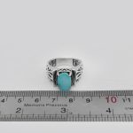 انگشتر فیروزه نیشابوری نقره مردانه طرح عتیق - Image 4