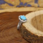 انگشتر فیروزه نیشابوری نقره زنانه طرح لیانا - Image 2