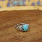 انگشتر فیروزه نیشابوری نقره زنانه طرح اکرم - Image 3