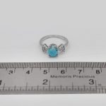 انگشتر فیروزه نیشابوری نقره زنانه طرح پردیس - Image 4