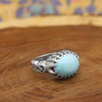 انگشتر فیروزه نیشابوری نقره مردانه طرح سهراب - Image 2