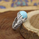 انگشتر فیروزه نیشابوری نقره مردانه طرح سهراب - Image 3