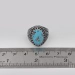 انگشتر فیروزه نیشابوری نقره مردانه طرح پویان - Image 4