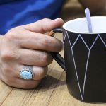 انگشتر فیروزه نیشابوری نقره مردانه طرح پویان - Image 5