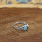 انگشتر فیروزه نیشابوری نقره زنانه طرح غزاله - Image 2