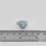 انگشتر فیروزه نیشابوری نقره زنانه طرح طاووس - Image 4