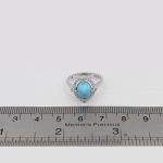 انگشتر فیروزه نیشابوری نقره زنانه طرح سالومه - Image 4