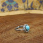 انگشتر فیروزه نیشابوری نقره زنانه طرح سالومه - Image 3