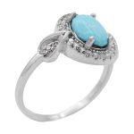 انگشتر فیروزه نیشابوری نقره زنانه طرح ضحی