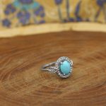 انگشتر فیروزه نیشابوری نقره زنانه طرح ضحی - Image 3