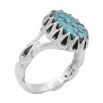 انگشتر فیروزه نیشابوری نقره مردانه طرح پاشا