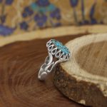 انگشتر فیروزه نیشابوری نقره مردانه طرح پاشا - Image 3