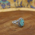 انگشتر فیروزه نیشابوری نقره مردانه طرح پاشا - Image 2