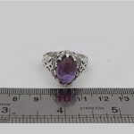 انگشتر آمیتیست نقره مردانه طرح غفور - Image 5