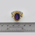 انگشتر آمیتیست نقره مردانه طرح جلال - Image 4