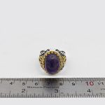 انگشتر آمیتیست نقره مردانه طرح هاتف - Image 4