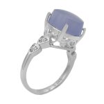 انگشتر عقیق کبود یمنی نقره زنانه طرح دلارام