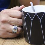 انگشتر عقیق شجر نقره مردانه دست ساز طرح آبان - Image 4