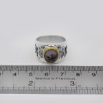 انگشتر عقیق شجر نقره مردانه دست ساز طرح آبان - Image 5