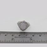 انگشتر عقیق کبود یمنی نقره زنانه طرح جانان - Image 4