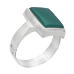 انگشتر عقیق سبز نقره دست ساز مردانه و زنانه طرح فربد + حرز امام جواد (ع)