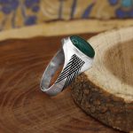 انگشتر عقیق سبز نقره دست ساز مردانه طرح اصلان + حرز امام جواد (ع) - Image 3