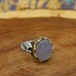 انگشتر عقیق کبود یمنی نقره مردانه طرح افشار - Image 3