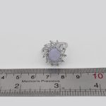 انگشتر عقیق کبود یمنی نقره زنانه طرح رویا - Image 4