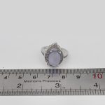 انگشتر عقیق کبود یمنی نقره زنانه طرح افرا - Image 4