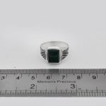 انگشتر عقیق سبز نقره دست ساز مردانه طرح فرید + حرز امام جواد (ع) - Image 4