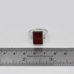 انگشتر عقیق سرخ نقره دست ساز مردانه و زنانه طرح فربد + حرز امام جواد (ع) - Image 5