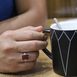 انگشتر عقیق سرخ نقره دست ساز مردانه و زنانه طرح فربد + حرز امام جواد (ع) - Image 4