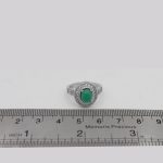 انگشتر عقیق سبز نقره زنانه طرح حورا - Image 4