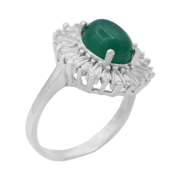 4-1-1693 sofia-green-agate-ring(1) انگشتر عقیق سبز زنانه نقره