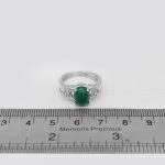 انگشتر عقیق سبز نقره زنانه طرح کامله - Image 4