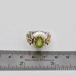 انگشتر زبرجد الماس تراش نقره مردانه طرح دریا - Image 4